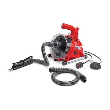 RIDGID PowerClear – kompaktiška elektrinė kanalizacijos valymo mašina