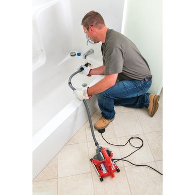 RIDGID PowerClear – kompaktiška elektrinė kanalizacijos valymo mašina