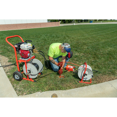 RIDGID KJ2200 Water Jetter – aukšto slėgio vamzdžių valymo įranga