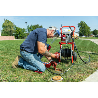 RIDGID KJ2200 Water Jetter – aukšto slėgio vamzdžių valymo įranga